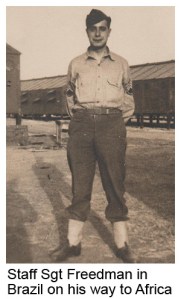 Staff Sgt Freedman in Brazil on way to Africa